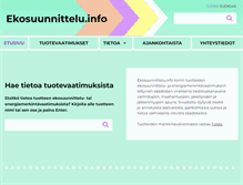 Tablet Screenshot of ekosuunnittelu.info